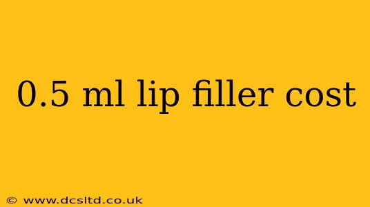 0.5 ml lip filler cost