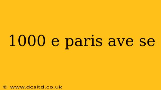 1000 e paris ave se