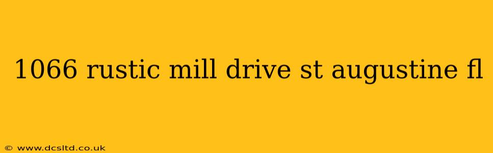 1066 rustic mill drive st augustine fl