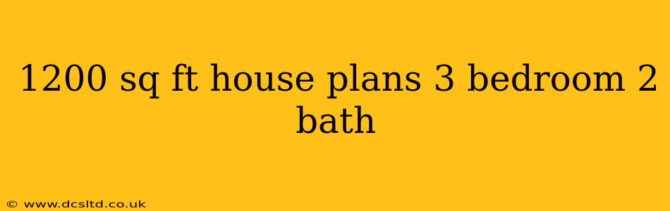 1200 sq ft house plans 3 bedroom 2 bath