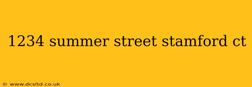 1234 summer street stamford ct