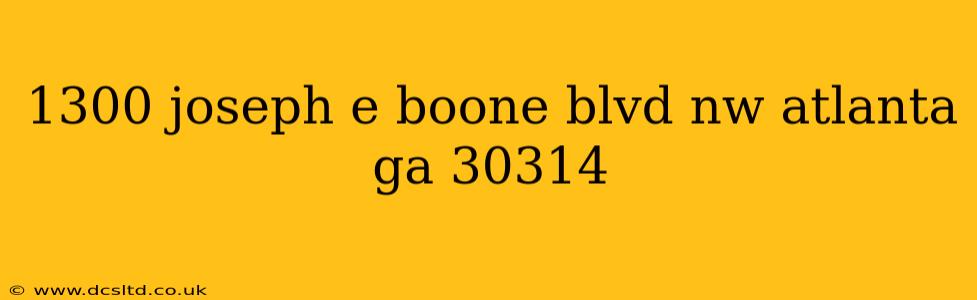 1300 joseph e boone blvd nw atlanta ga 30314