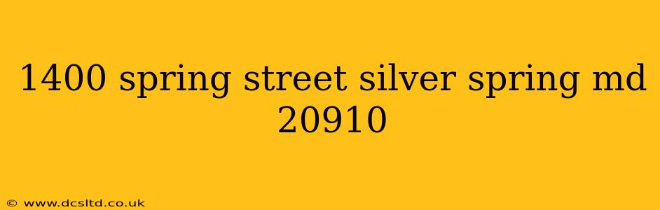 1400 spring street silver spring md 20910