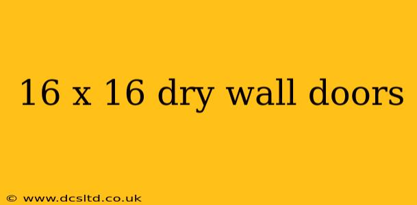 16 x 16 dry wall doors