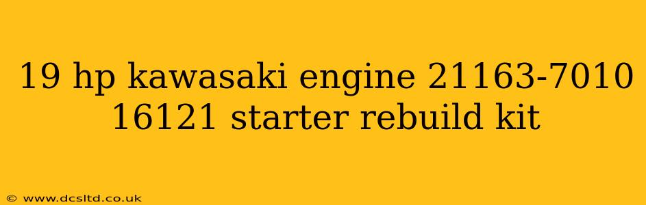19 hp kawasaki engine 21163-7010 16121 starter rebuild kit