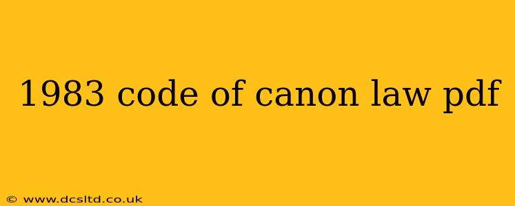 1983 code of canon law pdf