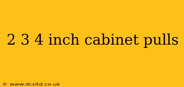 2 3 4 inch cabinet pulls
