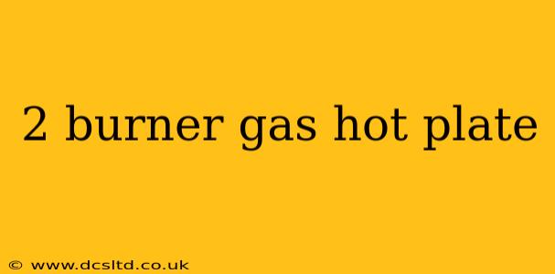 2 burner gas hot plate