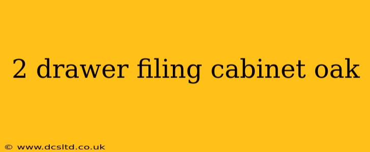 2 drawer filing cabinet oak