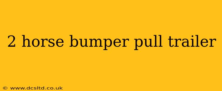 2 horse bumper pull trailer