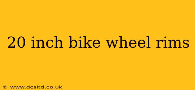 20 inch bike wheel rims