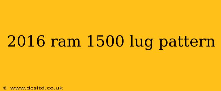 2016 ram 1500 lug pattern