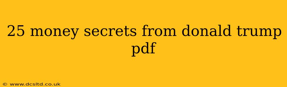 25 money secrets from donald trump pdf