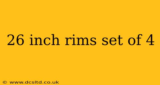 26 inch rims set of 4