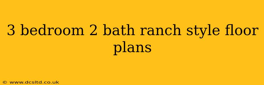 3 bedroom 2 bath ranch style floor plans