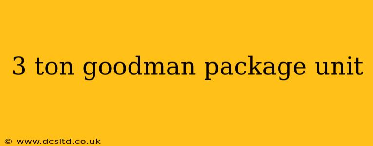 3 ton goodman package unit