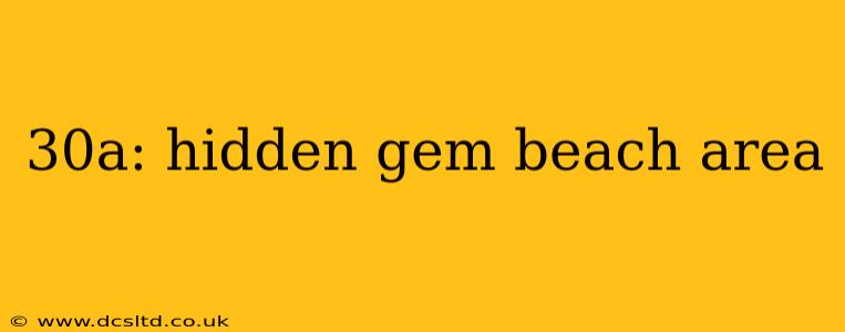 30a: hidden gem beach area