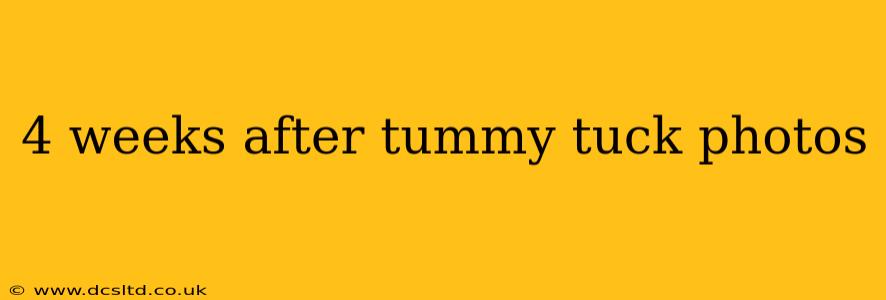 4 weeks after tummy tuck photos