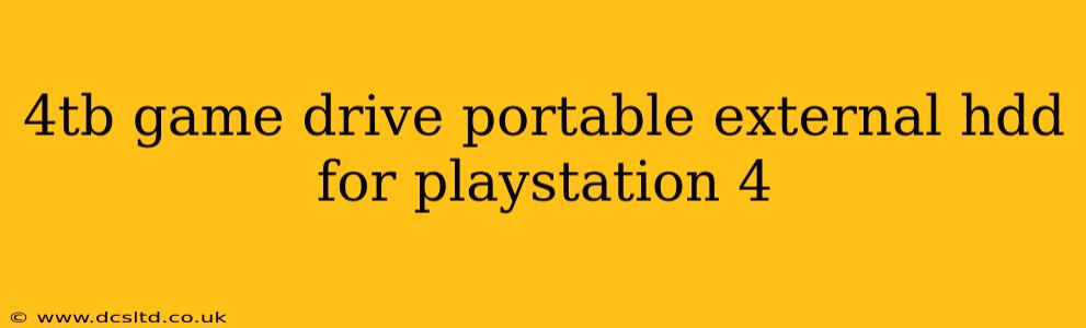 4tb game drive portable external hdd for playstation 4