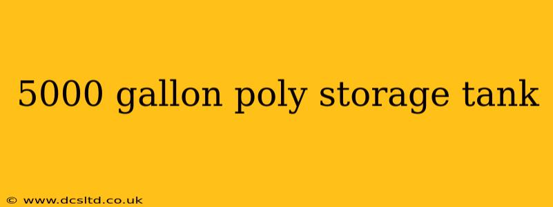5000 gallon poly storage tank