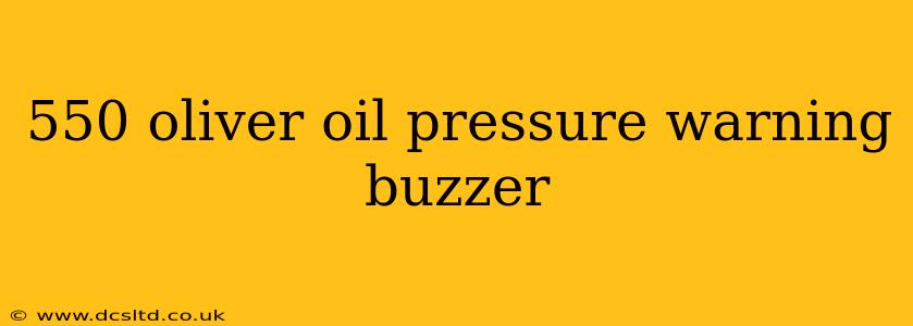 550 oliver oil pressure warning buzzer