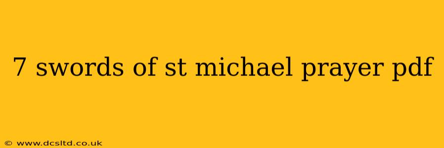 7 swords of st michael prayer pdf
