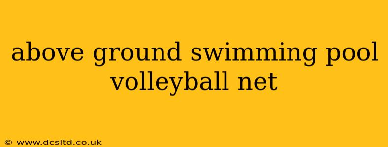 above ground swimming pool volleyball net