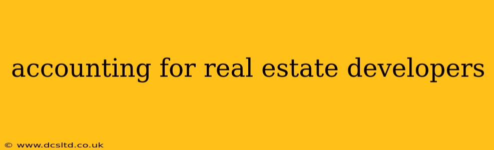 accounting for real estate developers