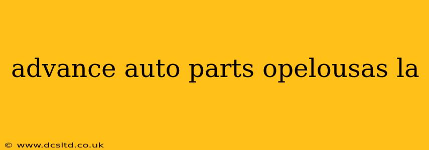 advance auto parts opelousas la