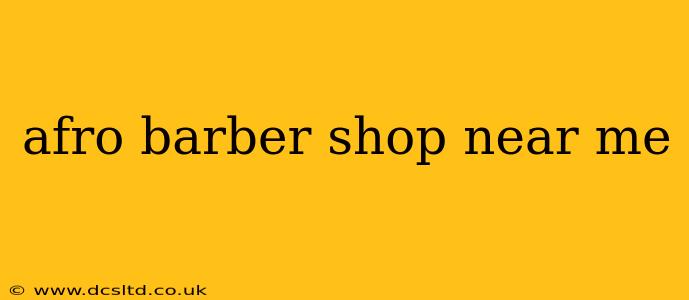 afro barber shop near me