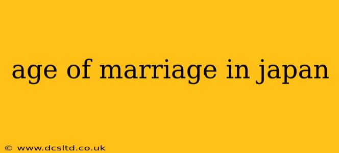 age of marriage in japan