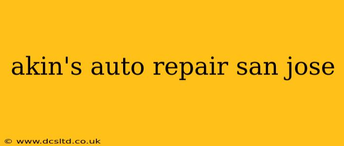 akin's auto repair san jose