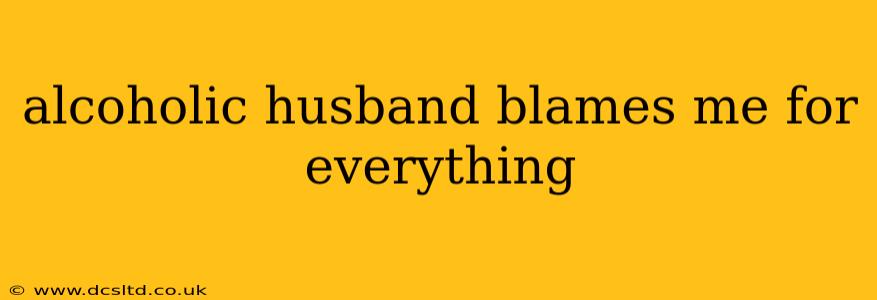 alcoholic husband blames me for everything