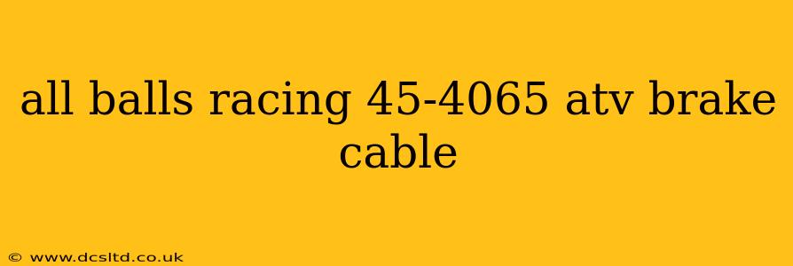 all balls racing 45-4065 atv brake cable