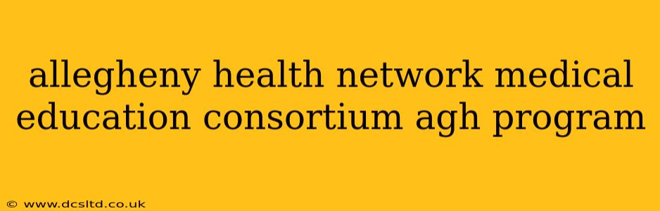 allegheny health network medical education consortium agh program