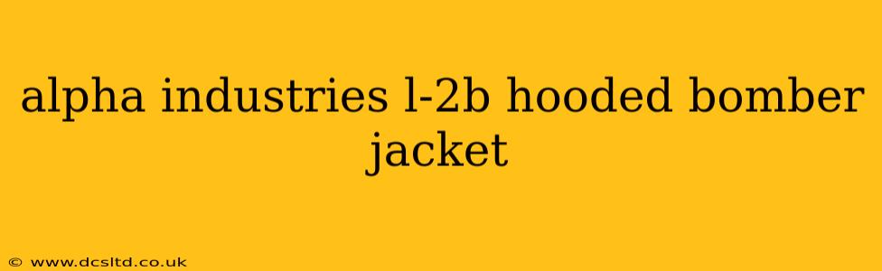 alpha industries l-2b hooded bomber jacket