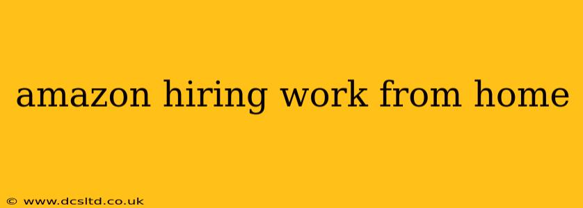 amazon hiring work from home