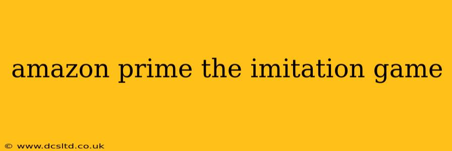 amazon prime the imitation game