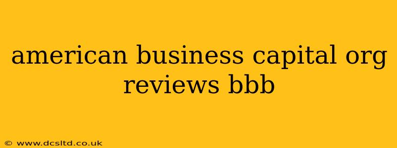 american business capital org reviews bbb