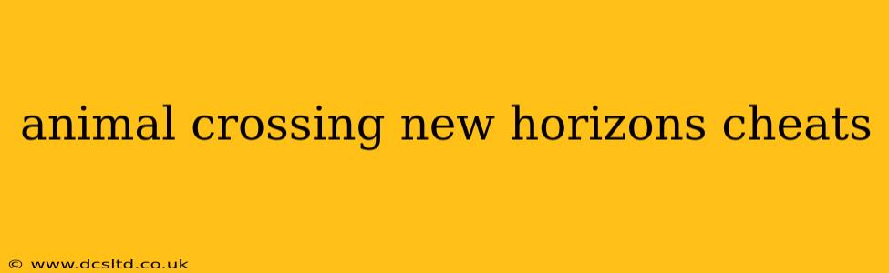 animal crossing new horizons cheats