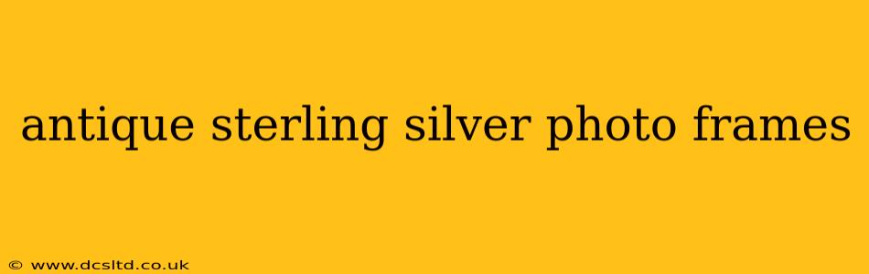 antique sterling silver photo frames