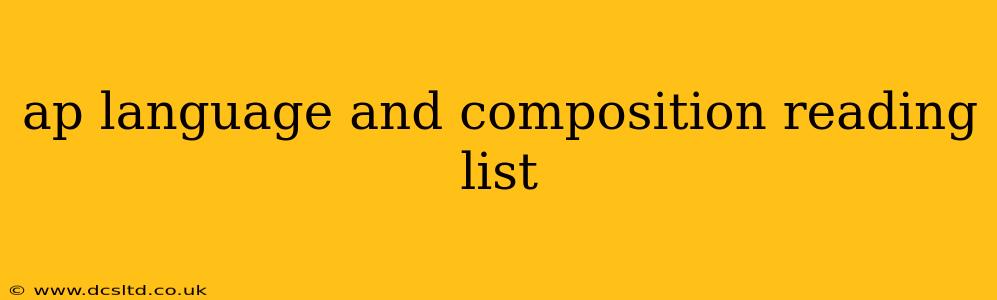 ap language and composition reading list
