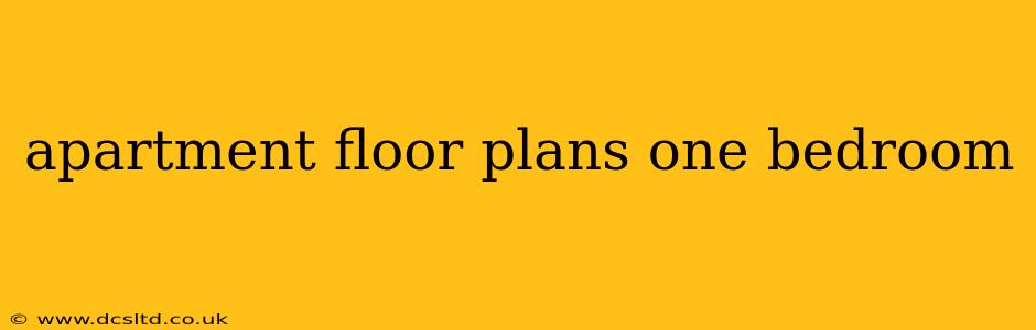 apartment floor plans one bedroom