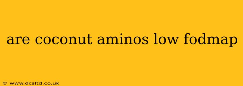 are coconut aminos low fodmap