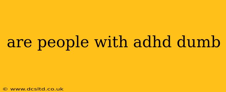 are people with adhd dumb