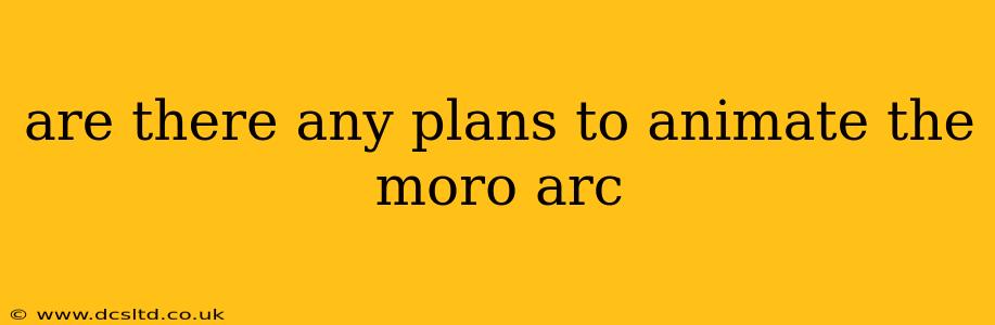 are there any plans to animate the moro arc