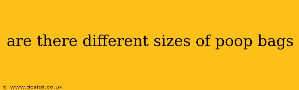 are there different sizes of poop bags