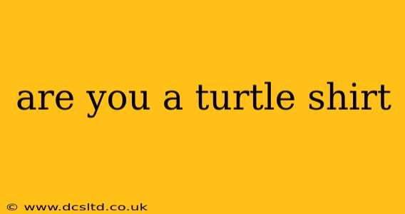 are you a turtle shirt