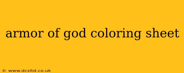 armor of god coloring sheet