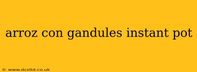 arroz con gandules instant pot